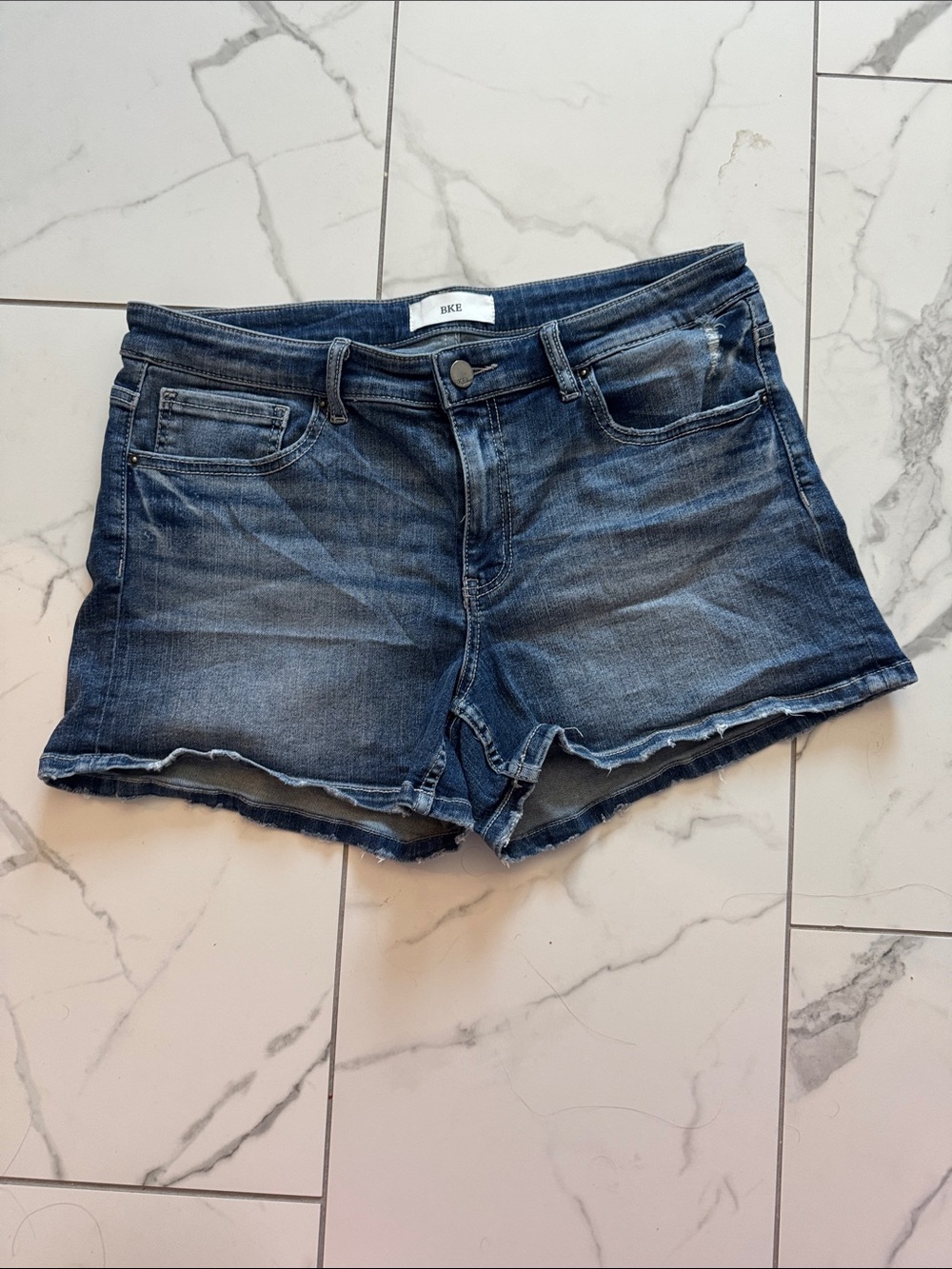 BKE Payton Women's Dark Blue Denim Cutoff Shorts